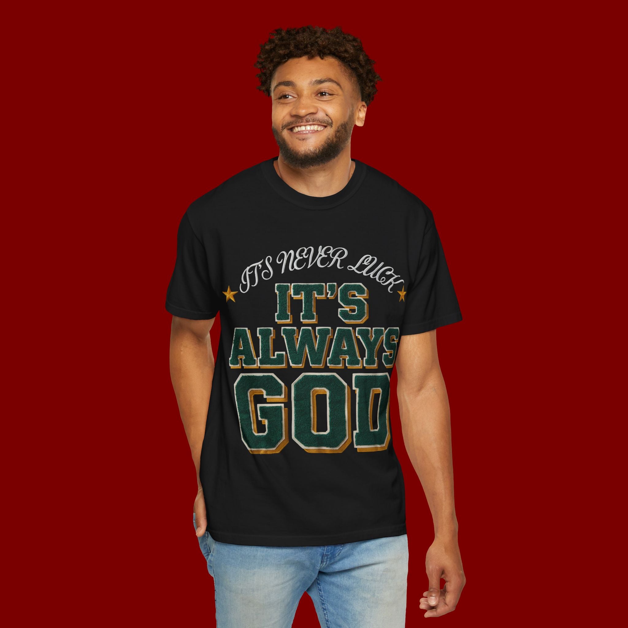 It’s Always God Graphic T-Shirt — Faith-Based Vintage Lettering Tee