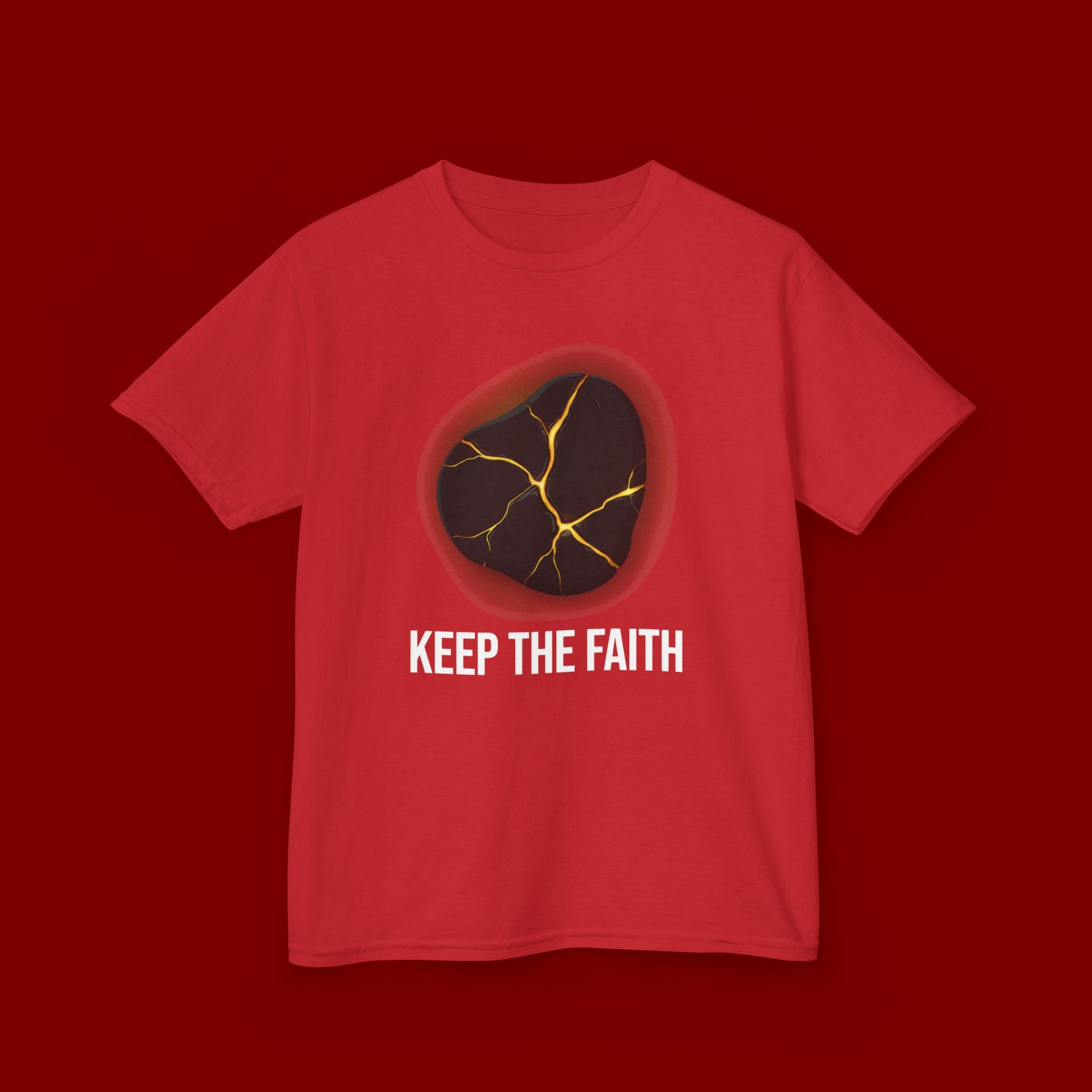 Keep The Faith Kids Tee — Kintsugi Stone Inspirational Children's T-Shirt