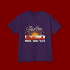 Kids T-Shirt - "Positive" Retro Sunrise Tee (Mind • Vibes • Life)