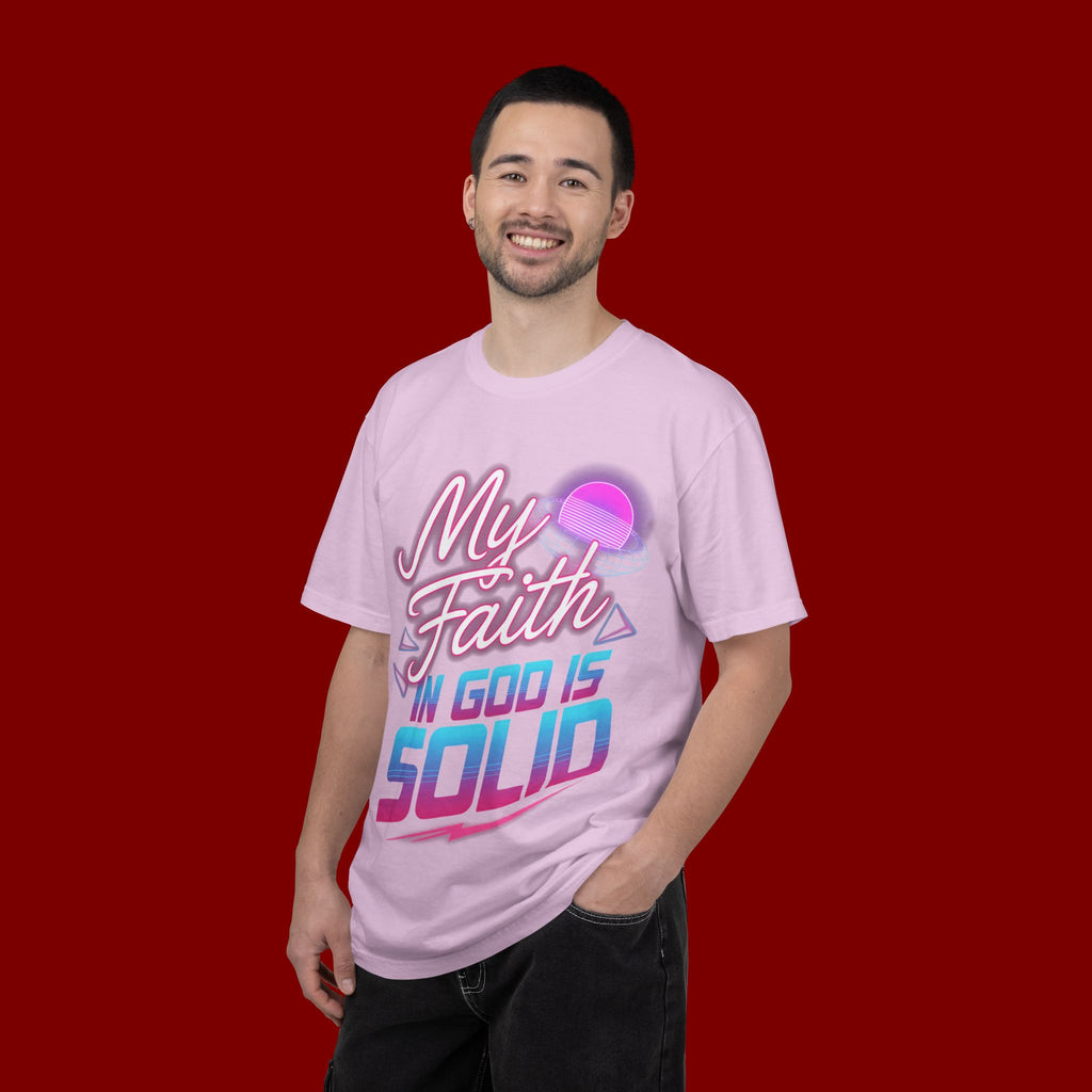Faith T-Shirt — "My Faith in God Is Solid" Retro Graphic Tee