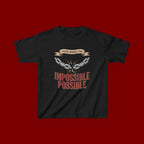 Kids Tee — "Faith Makes the Impossible Possible" Inspirational Graphic