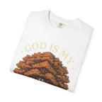 God Is My Strength Tree T-Shirt — Faith-Based Inspirational Tee