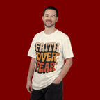 Faith Over Fear T‑Shirt — Retro Floral Inspirational Tee