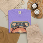 Scripture Comfort T-Shirt — "With God Every Hardship Brings Ease" Christian Faith Tee