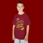 Kids Tee — "God Is Always Listening, Keep On Praying" Inspirational Religious Shirt