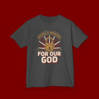 Kids 'For Our God' Christian Faith T‑Shirt — Inspirational Religious Tee