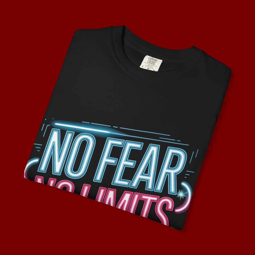 No Fear No Limits No Excuses Neon Graphic T-Shirt