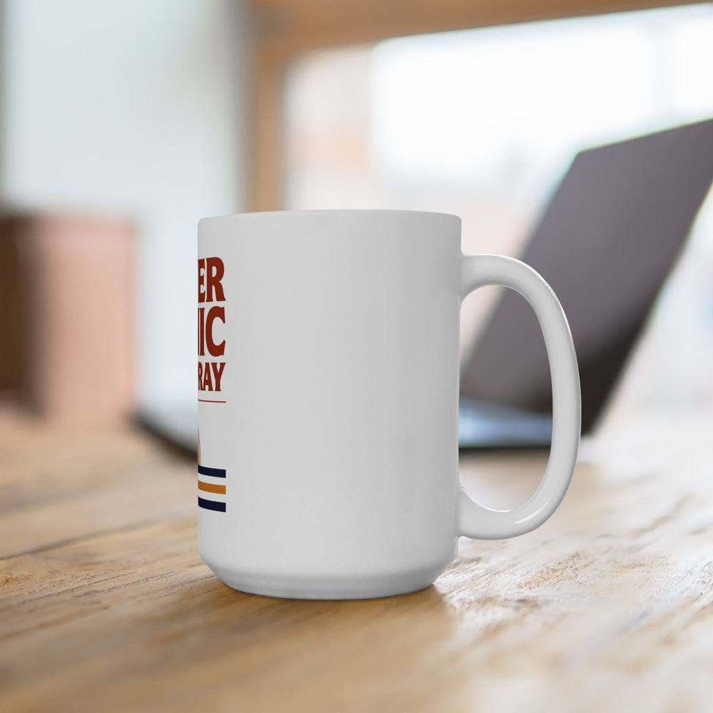Never Panic Just Pray Ceramic Mug — Inspirational Christian Coffee Cup (11oz or 15oz)