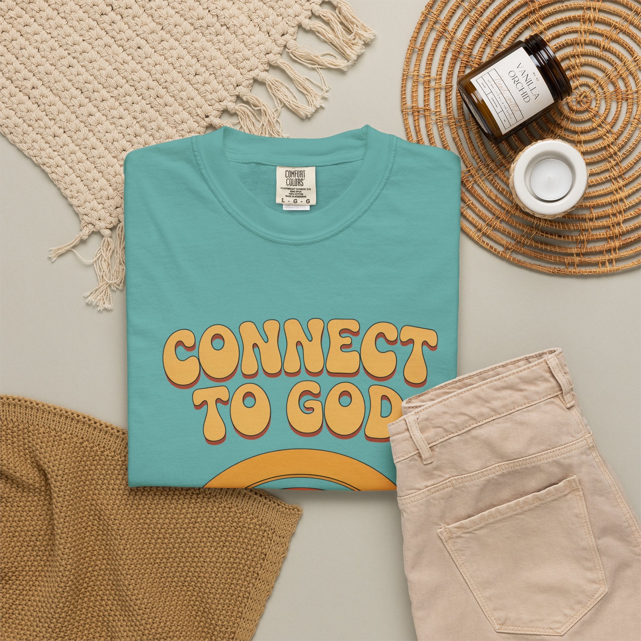 Connect to God T-Shirt — "The Password Is Prayer" Retro Faith Tee