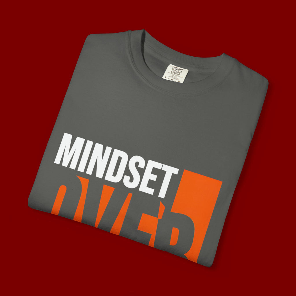 OVER Block Graphic T-Shirt — Bold Orange Minimalist Tee