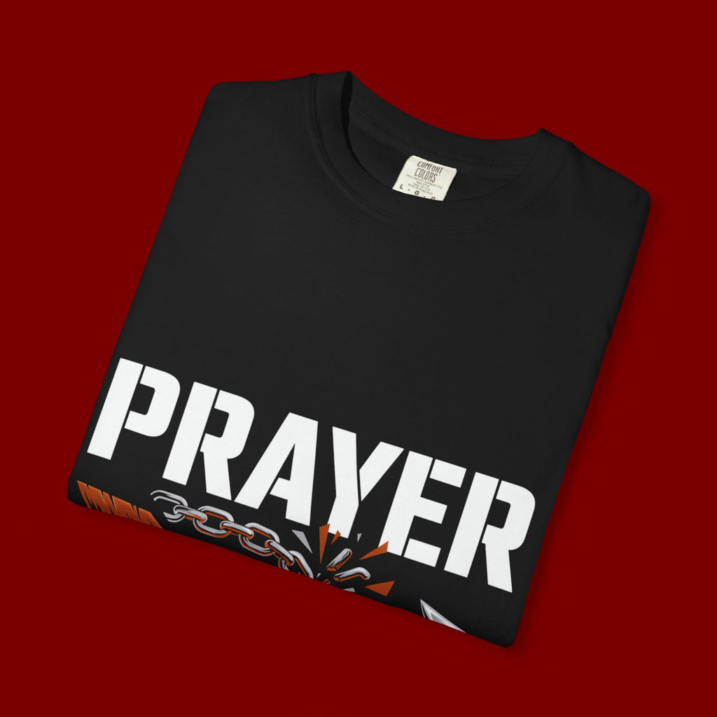 Prayer T-Shirt — Faith Arrow Graphic Tee ("Prayer: The Most Powerful Weapon")