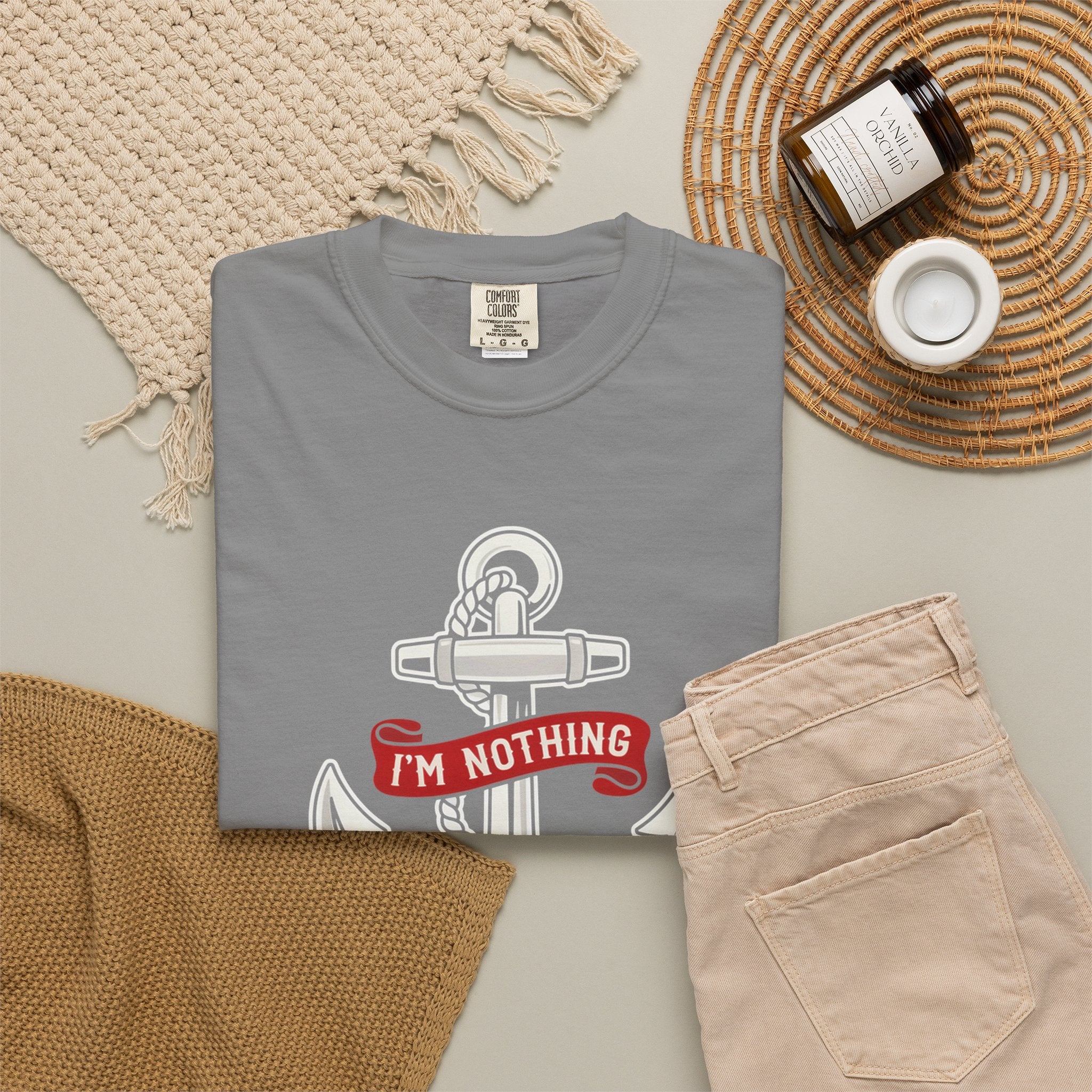 Faith Anchor T-Shirt — “I’m Nothing Without God” Christian Tee