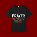 Prayer T-Shirt — Faith Arrow Graphic Tee ("Prayer: The Most Powerful Weapon")