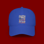 Faith Over Fear Baseball Cap — Patriotic Christian Low Profile Hat