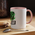 Accent Coffee Mug — "Fueled by Faith Not Fear" Inspirational Ceramic Mug (11/15 oz)