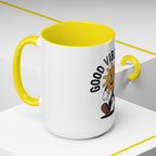 Good Vibes Only Coffee Mug - Retro Sun Cartoon Accent Mug (11/15oz)