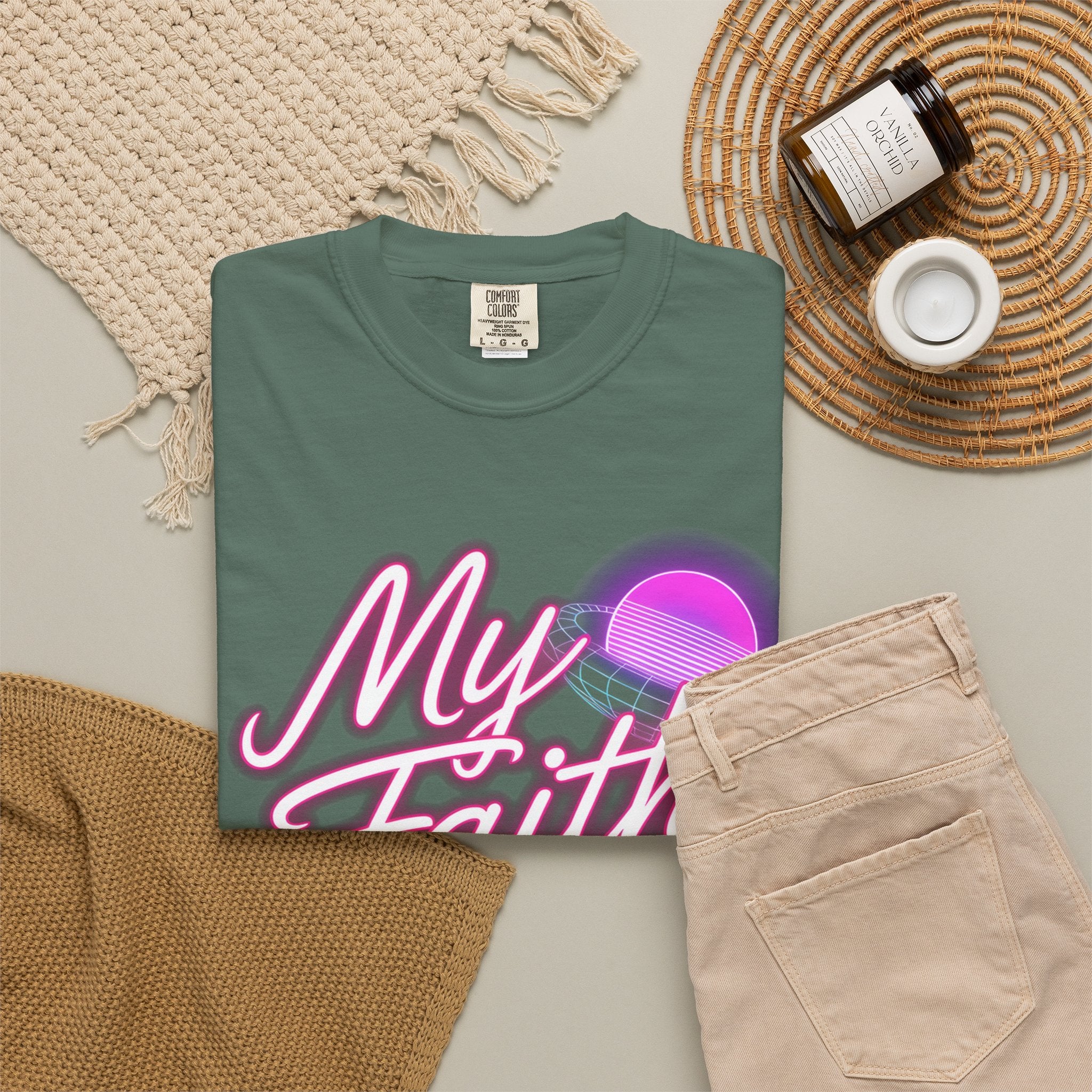 Faith T-Shirt — "My Faith in God Is Solid" Retro Graphic Tee