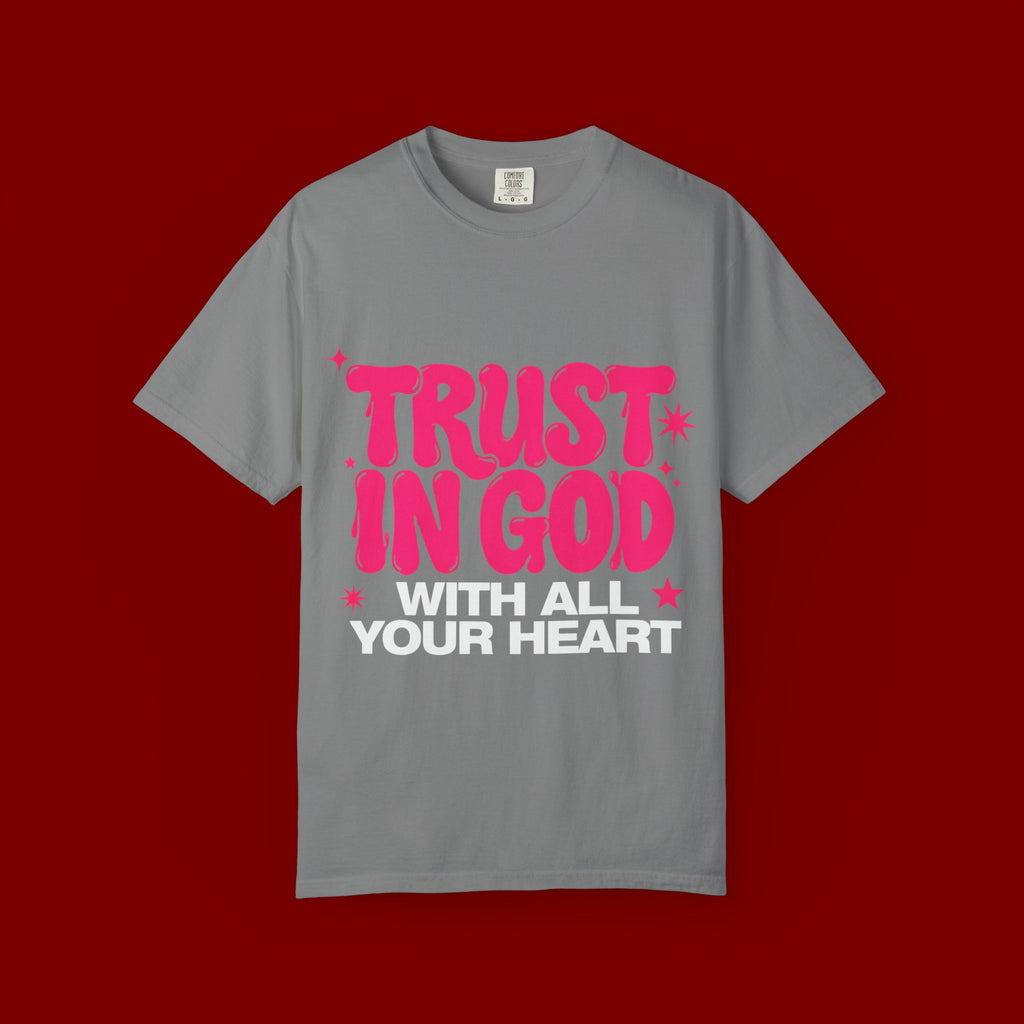 Trust in God T-Shirt — Retro Pink Faith Graphic Tee