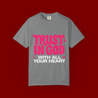 Trust in God T-Shirt — Retro Pink Faith Graphic Tee