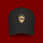 Solid Shield Baseball Cap — 'Stay Solid' Embroidered Low Profile Hat