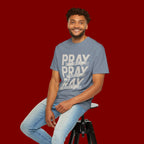 Prayer T-Shirt — "Pray On It, Pray Over It, Pray Through It" Christian Tee