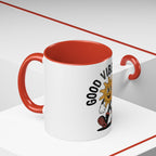 Good Vibes Only Coffee Mug - Retro Sun Cartoon Accent Mug (11/15oz)