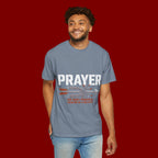 Prayer T-Shirt — Faith Arrow Graphic Tee ("Prayer: The Most Powerful Weapon")