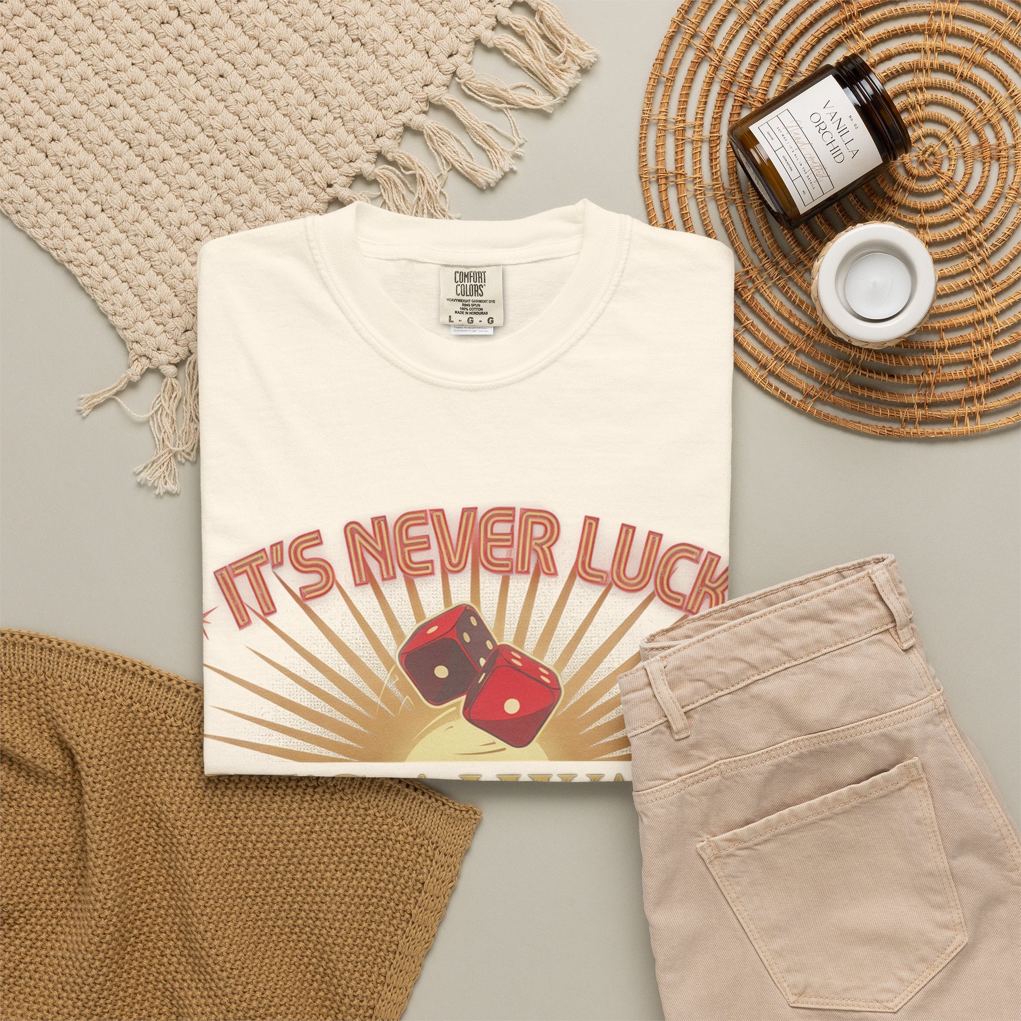 "It's Never Luck, It's Always God" Christian Graphic T-Shirt
