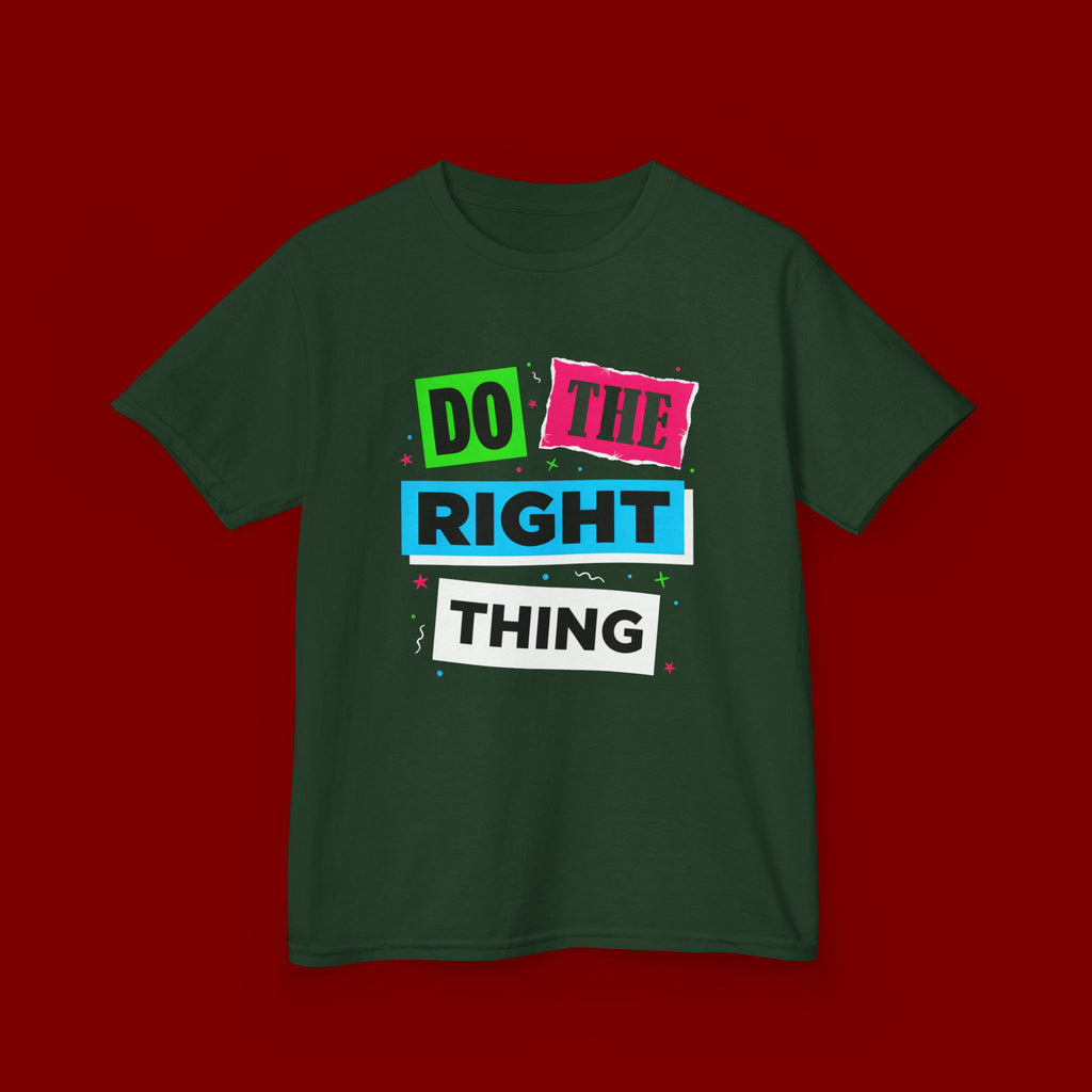 Kids Tee - "Do The Right Thing" Bold Colorblock Graphic