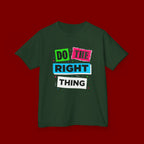 Kids Tee - "Do The Right Thing" Bold Colorblock Graphic
