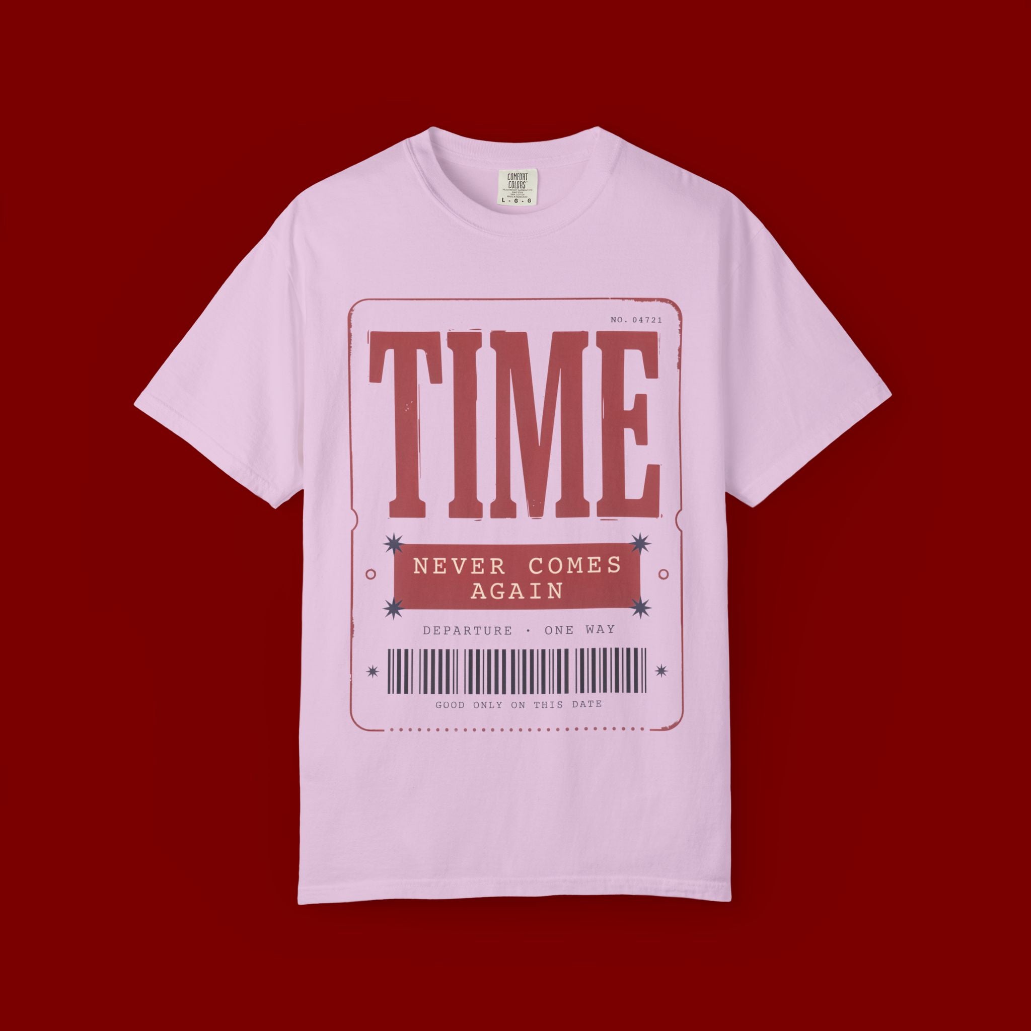 TIME Never Comes Again T-Shirt — Vintage Ticket Graphic Tee