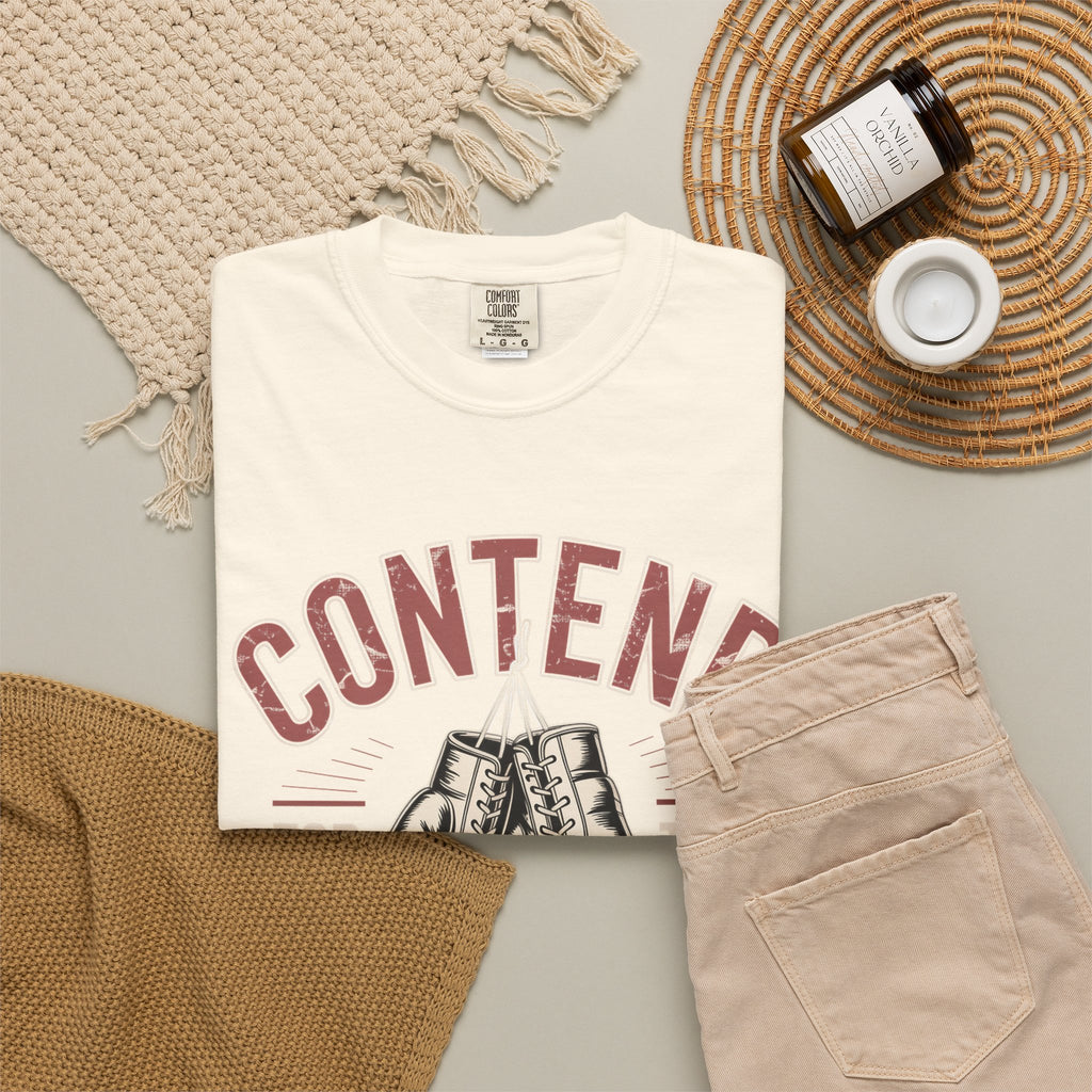 Contend for the Faith T-Shirt — Vintage Boxing Gloves Christian Tee
