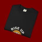 Rise Up and Pray T-Shirt — Spiritual Faith Graphic Tee with Lotus