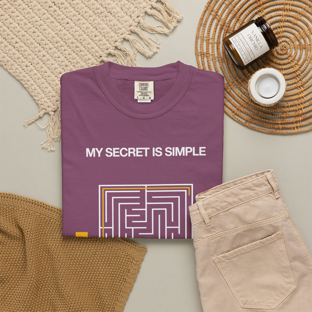 I Pray Maze T-Shirt — "My Secret Is Simple" Christian Faith Tee