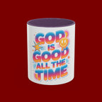 God Is Good All The Time Accent Coffee Mug — Inspirational Christian Coffee Cup (11/15oz)