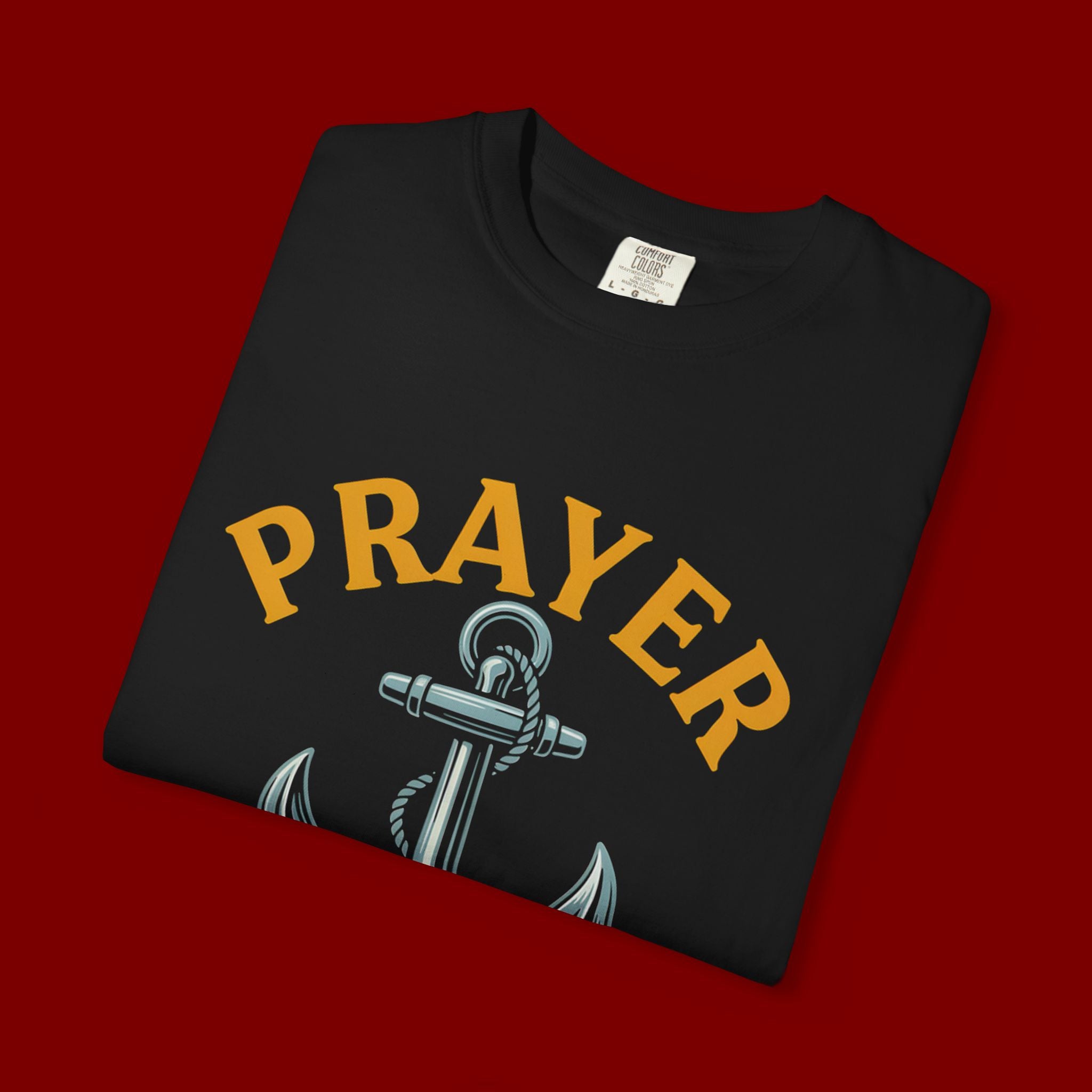 Prayer Anchor T-Shirt — "Prayer: The Most Powerful Weapon of a Believer" Christian Faith Tee