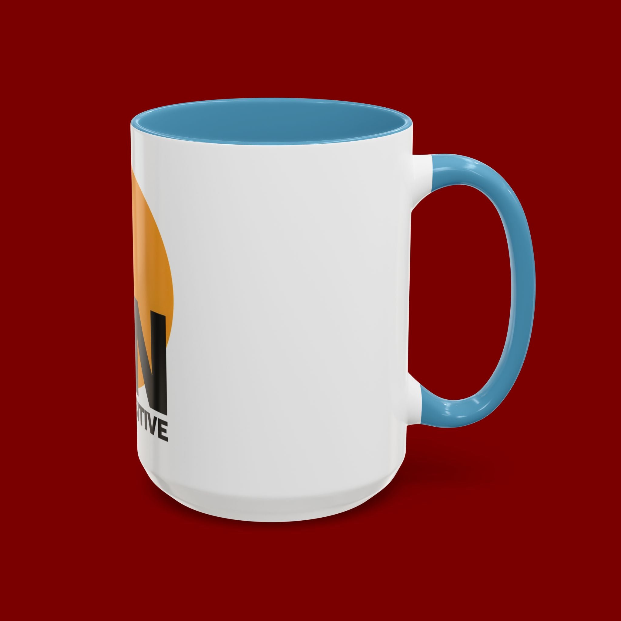 Accent Coffee Mug — "Focus On The Positive" Motivational Mug