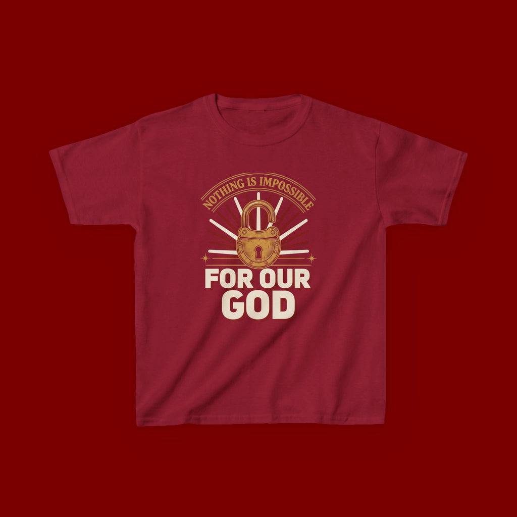 Kids 'For Our God' Christian Faith T‑Shirt — Inspirational Religious Tee
