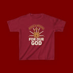 Kids 'For Our God' Christian Faith T‑Shirt — Inspirational Religious Tee