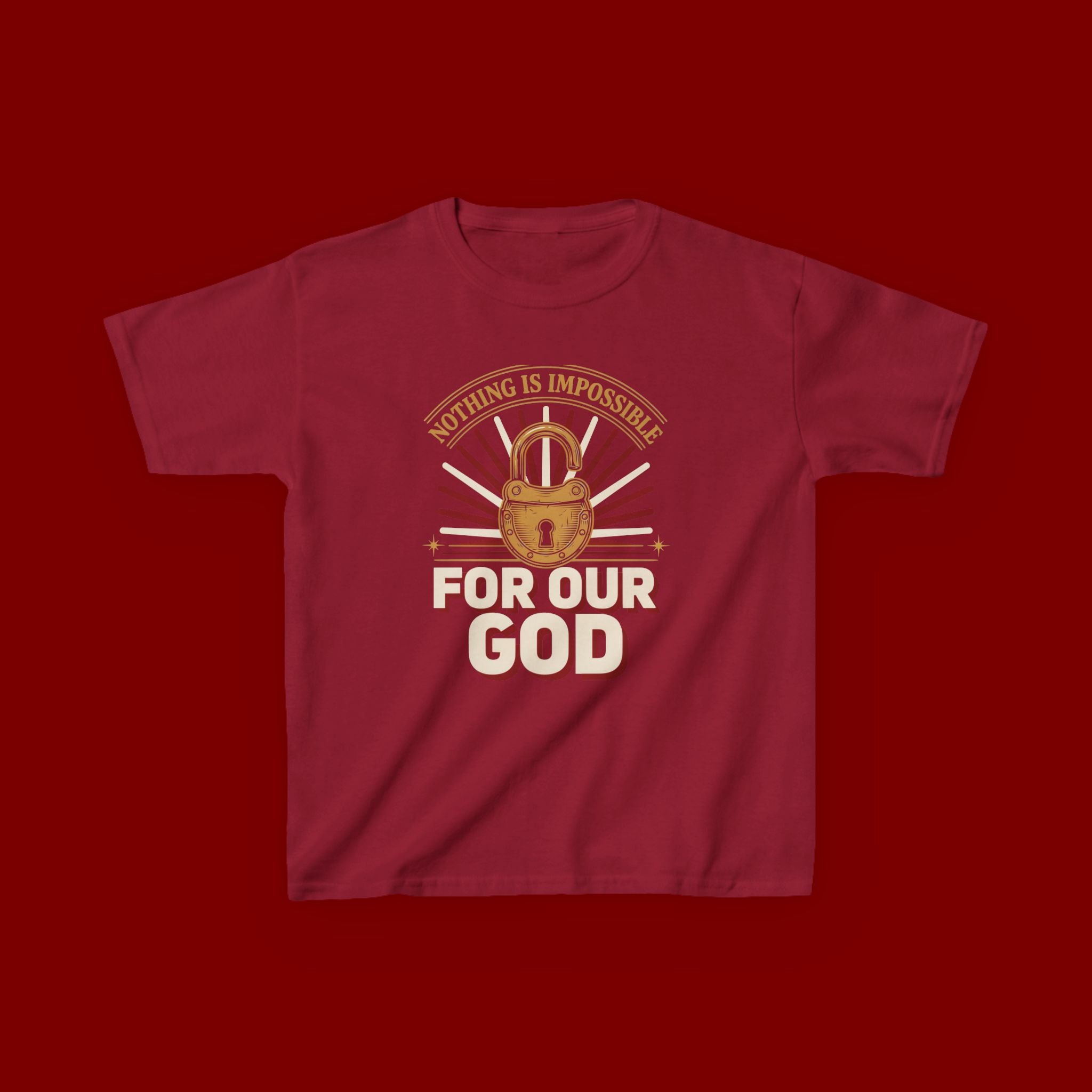 Kids 'For Our God' Christian Faith T‑Shirt — Inspirational Religious Tee