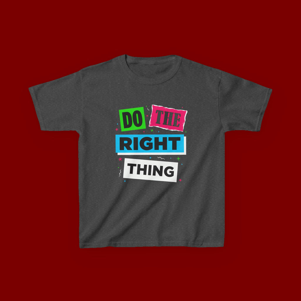 Kids Tee - "Do The Right Thing" Bold Colorblock Graphic