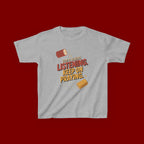 Kids Tee — "God Is Always Listening, Keep On Praying" Inspirational Religious Shirt