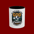 Christian Coffee Mug — “My Help Is Only From God The Creator” Accent Mug