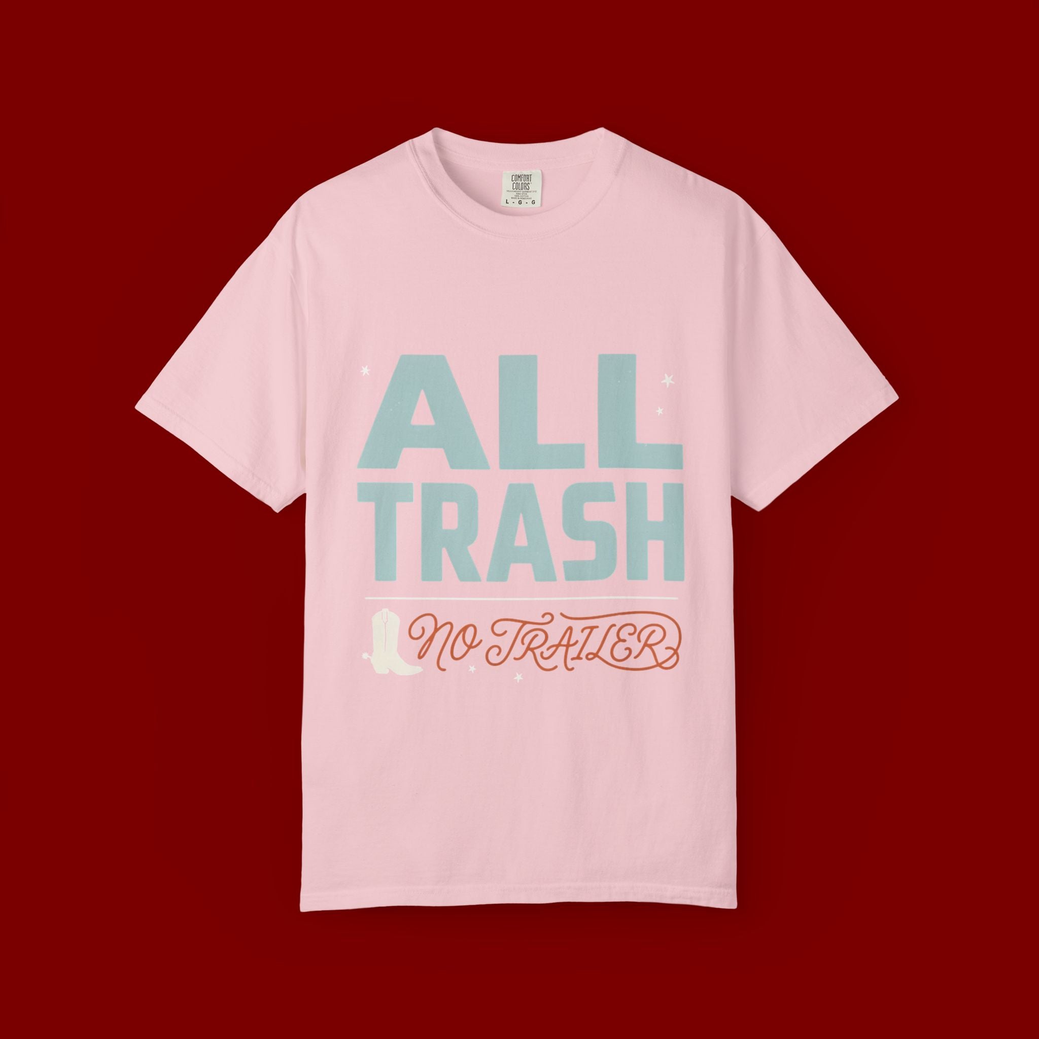 ALL TRASH No Trailer Graphic T-Shirt — Funny Retro Statement Tee