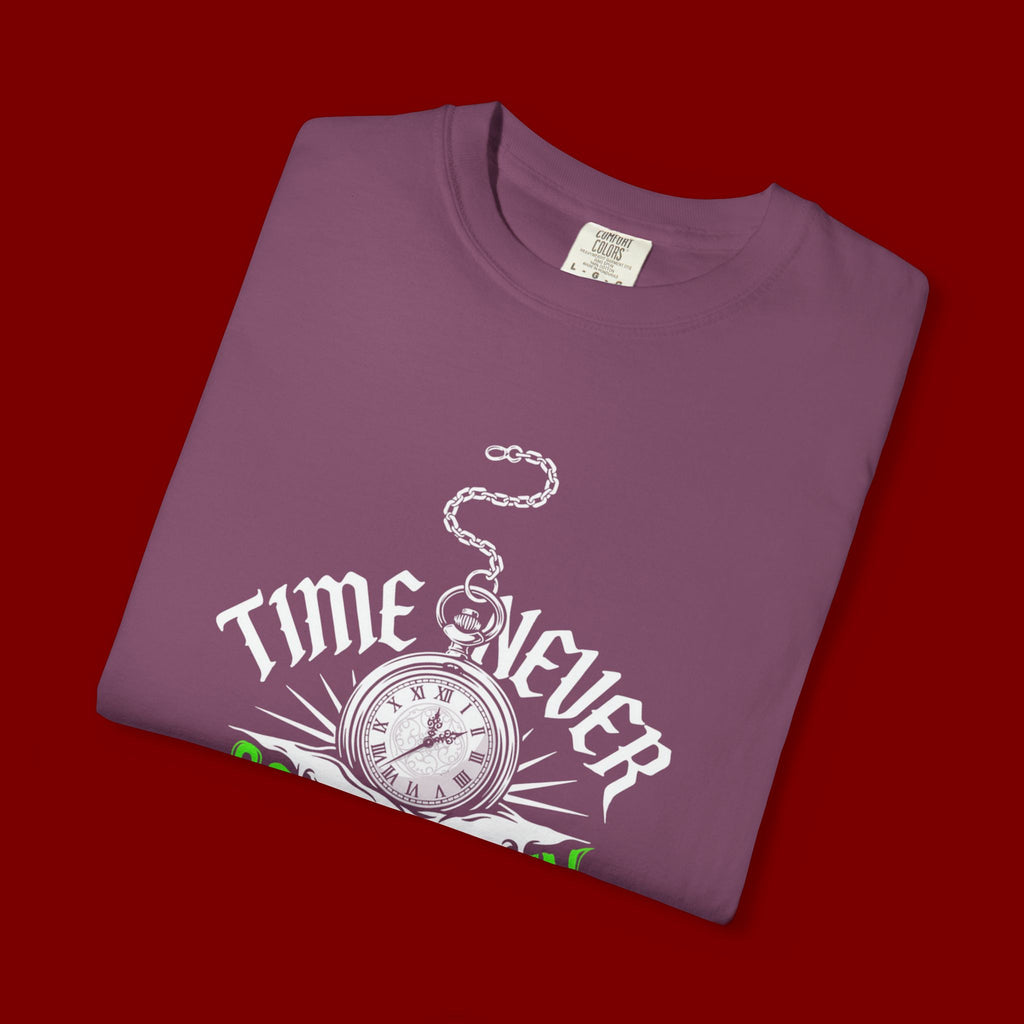 Time Never Comes Again T-Shirt — Vintage Pocket Watch Graphic Tee