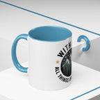 With God All Things Are Possible Accent Coffee Mug — Inspirational Faith Mountain Mug (11/15oz)