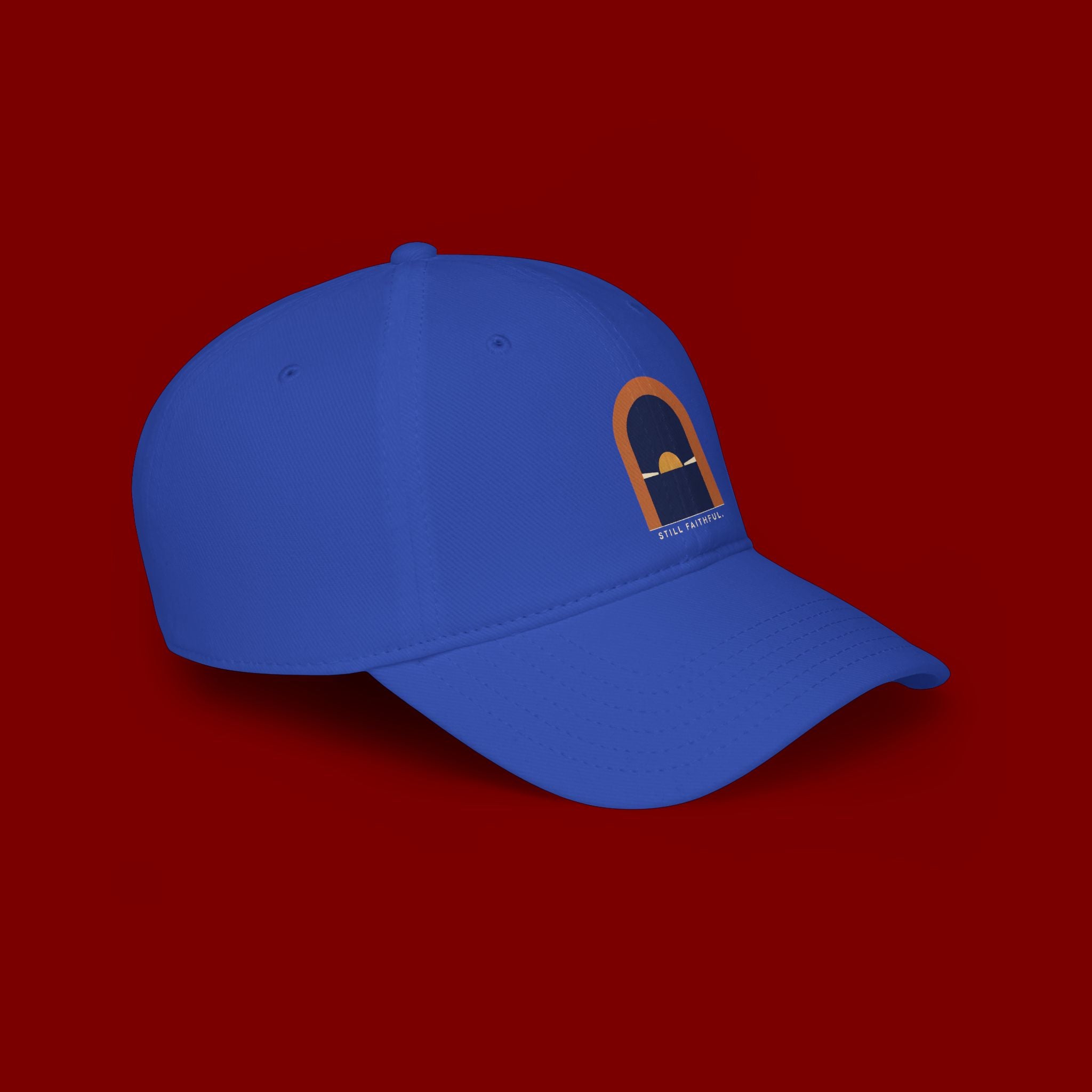 Lighthouse Sunset Cap — "Trust God" Embroidered Low Profile Baseball Hat