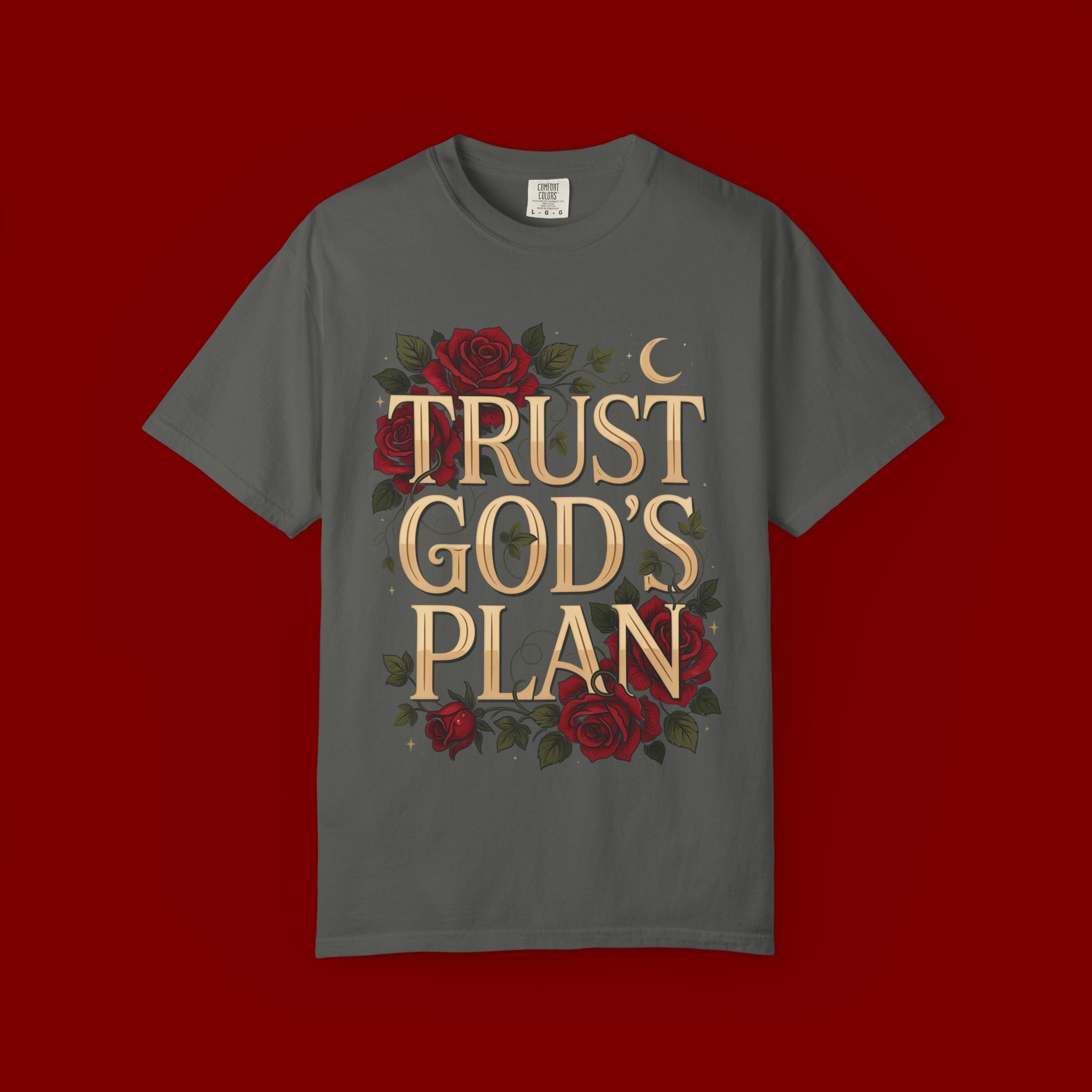 Trust God's Plan Floral T-Shirt — Inspirational Christian Tee