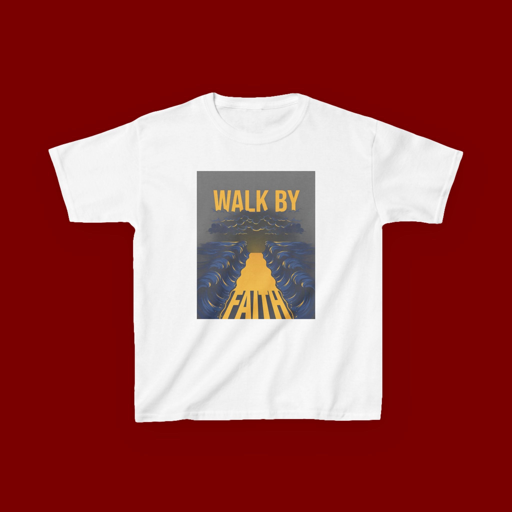 Kids T‑Shirt — "Walk By Faith" Inspirational Graphic Tee for Children