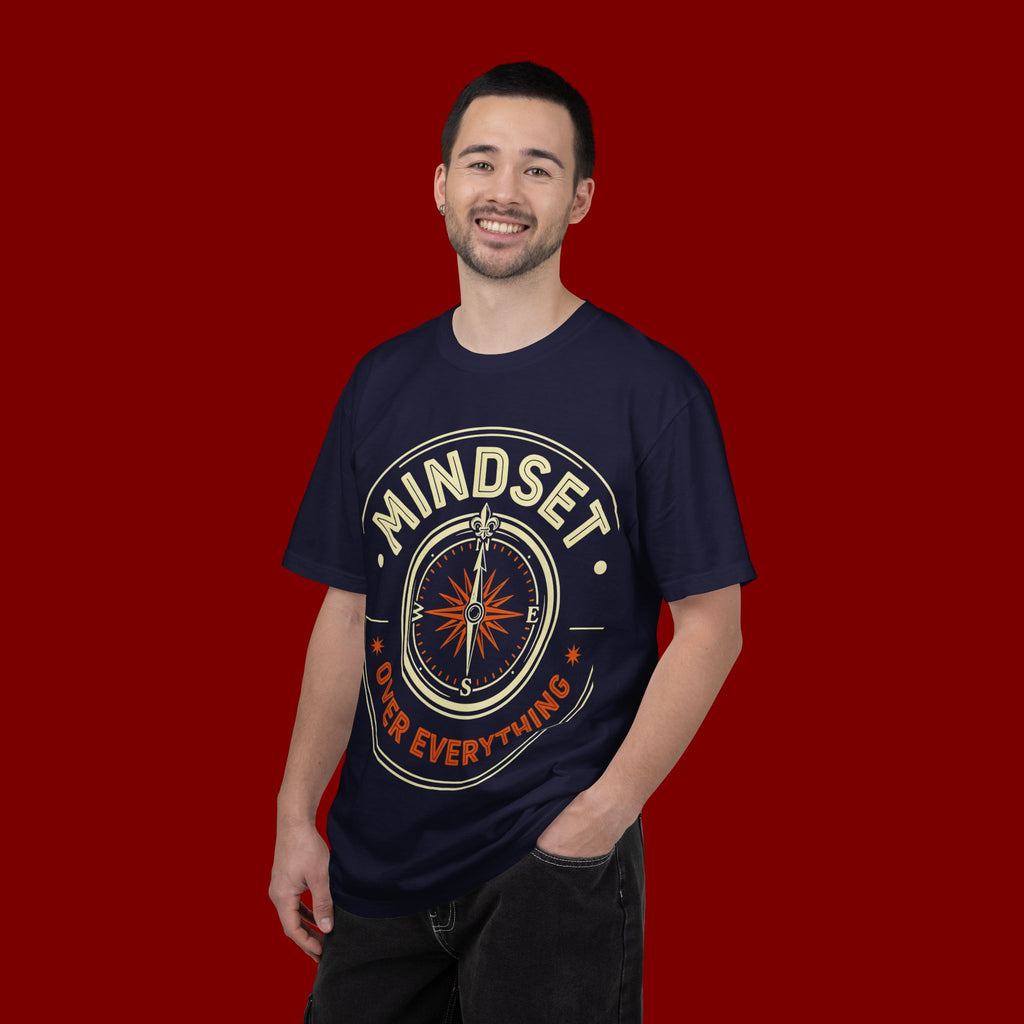Mindset Over Everything T-Shirt — Positive Vibes Compass Graphic Tee